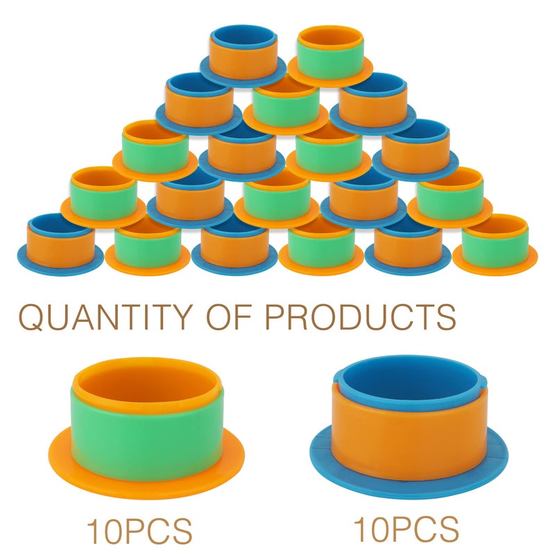 OVOV 10 Pairs Stretch Wrap Dispenser Shrink Wrap Handle Stretch Wrap Holder Stretch Film Wrap for Moving Plastic Hand Saver Fit for 3    Core (Blue+Orange) - Image 4